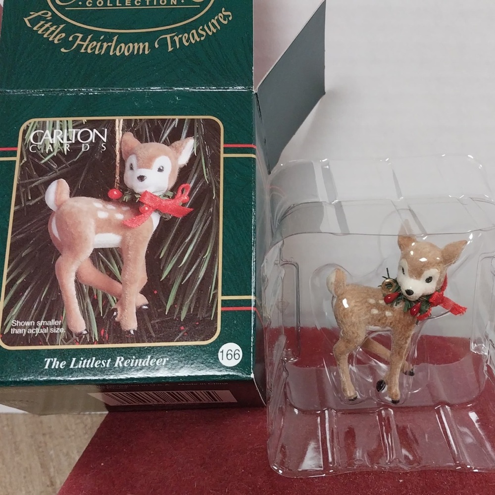 NIB Carlton Cards Littlest Reindeer Ornament